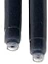 Muji Aluminum Body Fountain Pen Cartridge Refills,2 Black Ink Refills