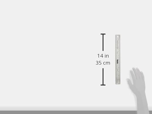 Helix - Flexible Stainless Steel Non Skid Ruler 12 Inch/30cm - Crafting & Construction Measurement - Precision & Stability - Durable & Rust-Resistant Design