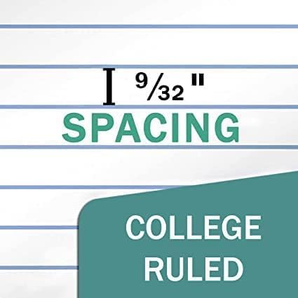 Rosmonde Loose Leaf Paper Bulk, 3600 Sheets, 24 Pack, College Ruled, 8 x 10.5", 150 Sheets/Pack, 3 Hole Punch, Bulk Notebook Paper, Filler Sheets, Fits Standard Binders, Fights Ink Bleed, White