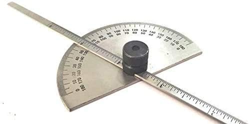 Stainless Steel Protractor 0-180 degrees Machine Tools ((Set of Both))