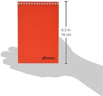Ampad Efficiency Pocket Notebook, Recycled, 4 X 6 Inches, Single Wire, Top Open, Assorted Covers,3 Notebooks per Pack, Red/Blue/Green (45-094)