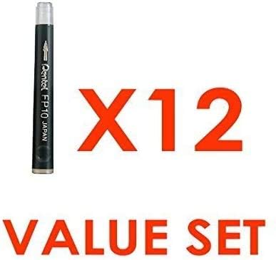 Pentel Arts Pocket Brush Refills, Black Ink, Value Set of 12