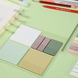 ONEDONE Transparent Sticky Notes -700 Sheets Clear Sticky Notes Tabs for Annotating Books, Translucent Book Annotation Kit w/Index Tabs Book Markers Office & School Supplies