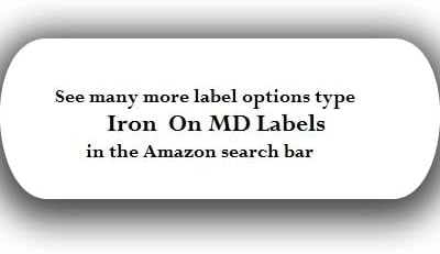 Iron On Name Tags for Clothing, 100pc, Large 3/4" x 2" Your Choice of Ink Color