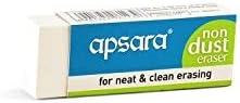 Set of 20 Big Apsara White Non Dust Eraser - For Neat And Clean Erasing - India