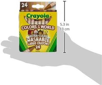 Crayola 24 Ct Large Ultra-Clean Washable Crayons, Colors of the World