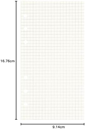 Zelten 3 Pack A6 135 Sheets/270 Pages Squared Loose Leaf Punched Paper Refills Paper for 6 Hole Binder Personal Organizer Diary Notebook Refillable Planner