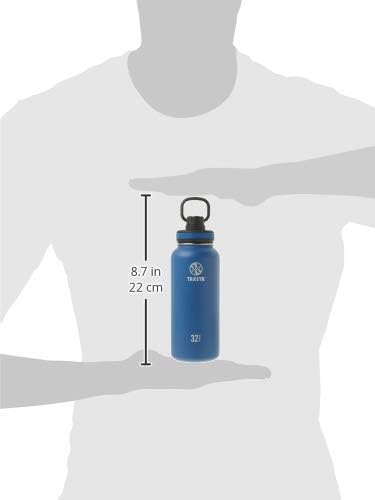 Takeya Originals 32 oz Vacuum Insulated Stainless Steel Water Bottle - Leakproof & BPA-Free Spout Lid - Keeps Drinks Cold 24 Hrs/Hot 12 Hrs - Double-Wall Design - Ideal for Active Lifestyles, Navy