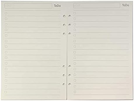 A5 To do List Refills Spiral Notebook Inner Paper, 6 Ring Binder Inserts, Todo List Papers, Planner Binder Inner Pages, Check List Notepad Harphia(A5 5.59 x 8.27'',to do List)