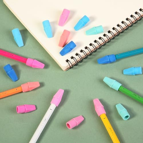 Mr. Pen- Pencil Erasers Toppers, 480 Pack, Colorful, Latex Free, No Smudge