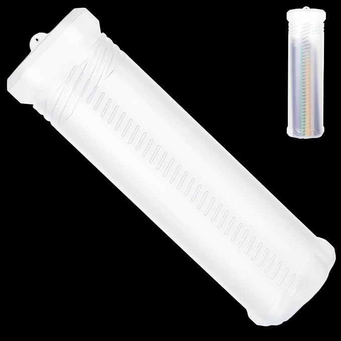 GORGECRAFT Retractable Pen Telescopic Holder Clear Pencil Case Metal Wire Pencil Cup Holders Vertical Stand Up Case Storage Tube Organizer Supplies for Artists Office Home Works