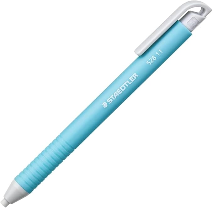 STAEDTLER Vinyl Eraser Holder 12-Pack (12 Sets of 3 pcs): 3 Units Retractable Erasers for Pencils, Soft Vinyl, Latex-Free, Clean Edges, No Smudges, Pastel Colors, 36 Count