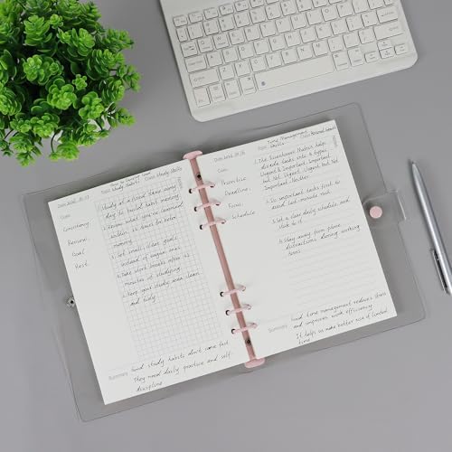 MultiBey 80 Sheets 120GSM A5 Cornell Notes Refill Paper, 6-Ring Insert