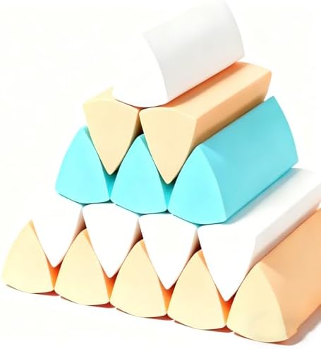 GZBABY 6 Pack Triangle Erasers Aesthetic Erasers Perfect for Precision Erasers (Yellow)