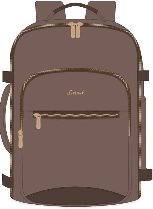 LOVEVOOK Travel Backpack for Women & Men,Airline Approved Carry On Backpack Travel Essentials,TSA Carry on Luggage,Waterproof Personal Item Travel Bag,Suitcase with 3 Packing Cubes