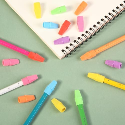 Mr. Pen- Pencil Erasers Toppers, 240 Pack, Colorful, Latex Free, No Smudge