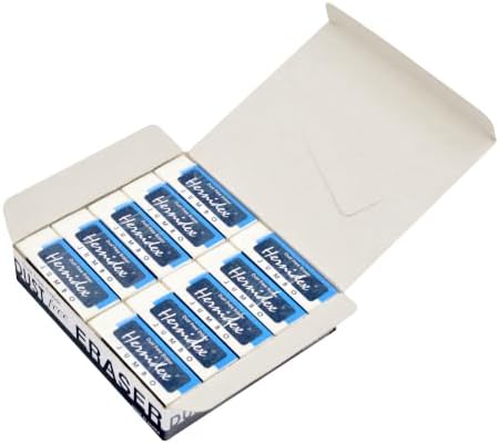 Dust Free Eraser, White,Black Pack of 20