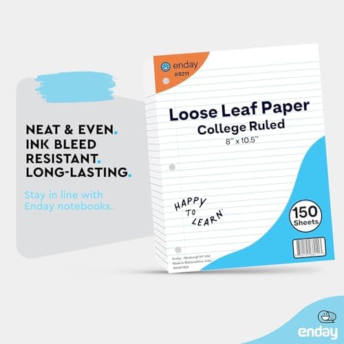 1152 Pack (Pallet) Loose Leaf Paper Bulk, 172800 Sheets, Collage Ruled, 150 Sheets Per Pack, 8 x 10.5", Pallet of Filler Paper, 3 Hole Punched, 4-7 Days Transit