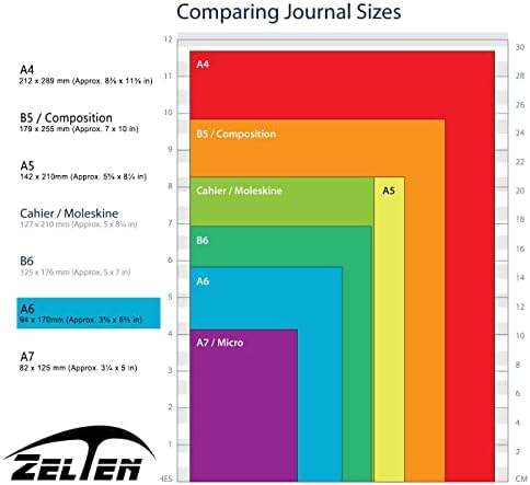 Zelten 1 Pack A6 45 Sheets/90 Pages Daily PlannerLoose Leaf Punched Paper Refills Paper for 6 Hole Binder Personal Organizer Diary Notebook Refillable Planner