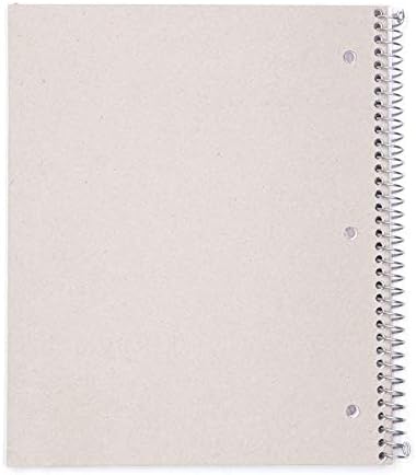 Mintra Office Durable Spiral Notebooks, 1 Subject, (Green, Wide Ruled 12pk), 100 Sheets, Poly Pocket, Moisture Resistant Cover, School, Office, Business, Professional