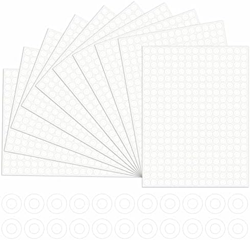 3000 Pack White Hole Punch Reinforcement Sticker Labels, Tear Resistant Plastic Circles Hole Protectors for Loose-Leaf Paper Sheets, Donut Design(Outer 0.5”, Inner 0.25”)