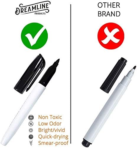 Double Sided Dry Erase Small White Board with Lines (12 Boards + 15 Pens/Erasers) - 9x12 Inch for Kids Lapboard, Mini Whiteboard, Students & Classroom