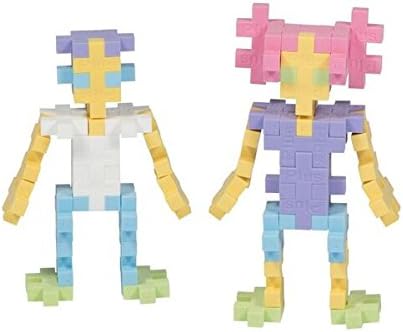 PLUS PLUS 240 Piece Pastel Mix Tube - Mini Interlocking Building Blocks Set, Stem Toys for Kids - Sensory Bin Fillers/Math Manipulatives Classroom Must Haves Gifts for Boys & Girls