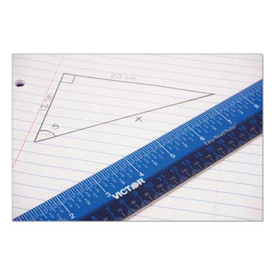 Victor Easy Read 18.25-Inch Stainless Steel Ruler, Metal Straight Edge Ruler with Cork Backing, Standard and Metric Measuring Tool for School, Office, Drafting, Drawing, and Crafts