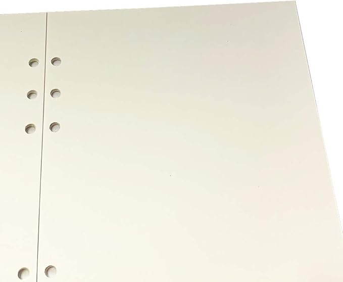 Harphia A5 Planner Paper Refills, 100gsm Thicker Blank Paper for Filofax, 6 Ring Binder