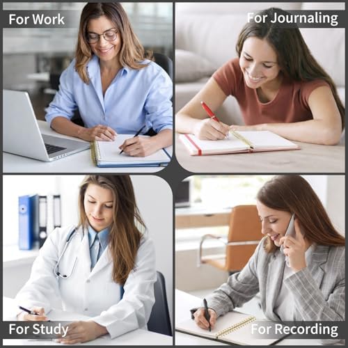 Spiral Notebook - 8.5 x 10.98 Inch Large Hard Cover Notebook with Elastic Band & Pocket, 180 Pages, Lay Flat Wirebound Journal for Work, School, Planning & Note Taking Black