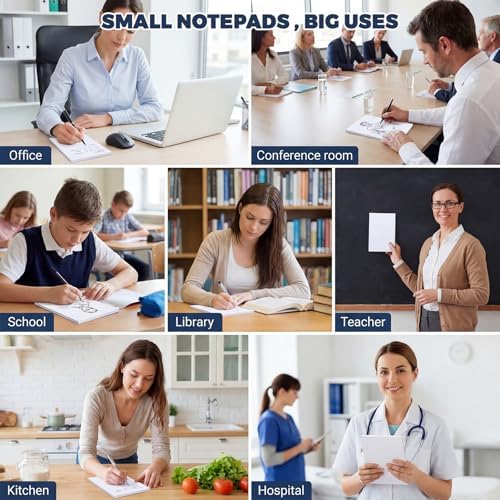 Thboxes 10 Pack Note Pads, 4 X 6 inches, 50 Sheets Each, Blank