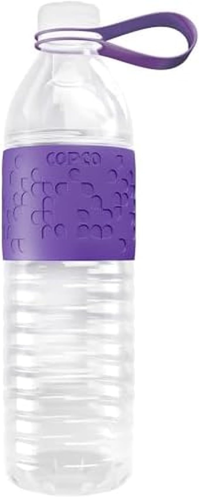 Copco Hydra 20 oz Water Bottle with Carrying Loop – Leak Proof, BPA Free Tritan, Dishwasher Safe, Twist-Open Body, Non-Slip Silicone Grip, Perfect for Gym, Travel & Daily Use (Purple)