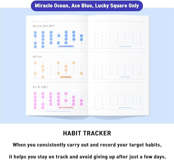 motemote 10-Minute Planner 31 DAYS – Undated Daily Planner with Time Blocking, Goal Setting & Reflection – Boost Productivity & Build Better Habits in Just 10 Minutes a Day, Lightweight & Portable, Study Plan, Color Chip Edition (Miracle Ocean)