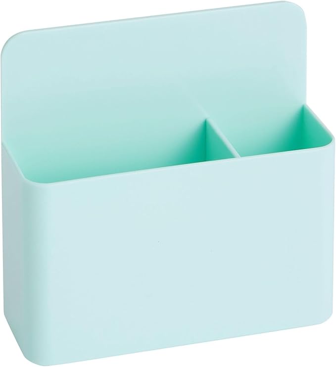 Okuna Outpost Locker Accessories Magnetic Dry Erase Marker & Pencil Holder - 5 x 5 x 2 in, Pastel Mint, 2-Pack - Magnetic Locker Organizer for Whiteboards, Refrigerators & Office Decor