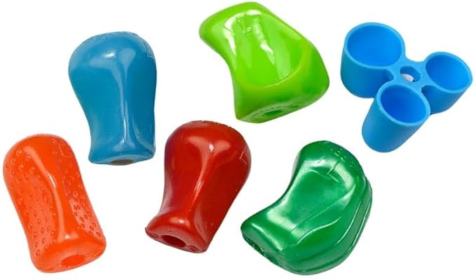 The Pencil Grip Premium Pencil Grips Assortment Pack, Universal Ergonomic Writing Aid For Righties And Lefties, Colorful Grippers, Includes 6 Different Grips, Assorted Colors, 6 Count - PGP-006