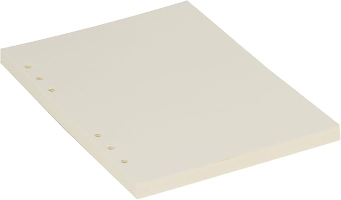 A5 Refill Paper 6 Hole Punched Filler Paper Refills for A5 Loose Leaf Notebook Travel Journal Personal Diary Planner Binder Scrapbook, 80 Sheet, Blank Paper, 5.6 Inches x 8.2 Inches