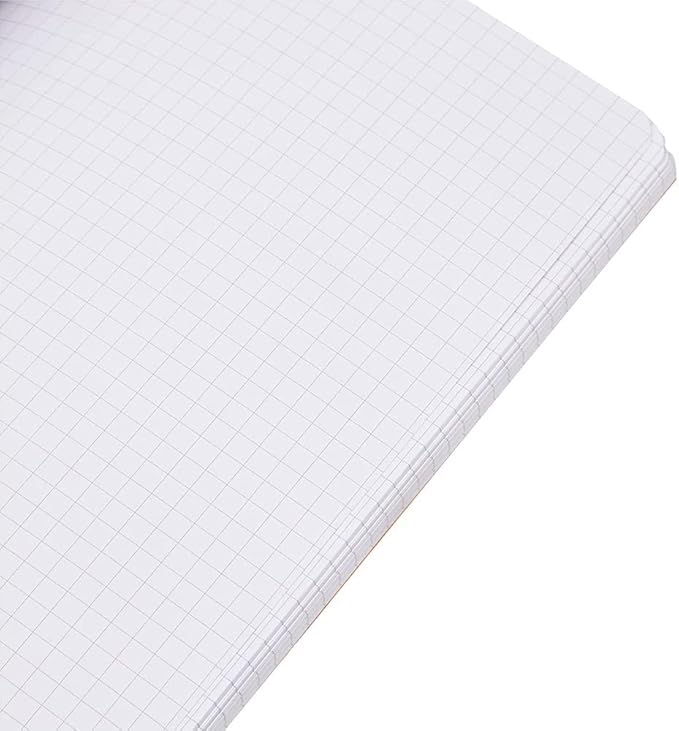 RHODIA 119208C - Flexible Notebook Cloth Back Composition Book Orange - A5 - Small Squares - 160 pages - White Clairefontaine Paper 80 g/m - Classic