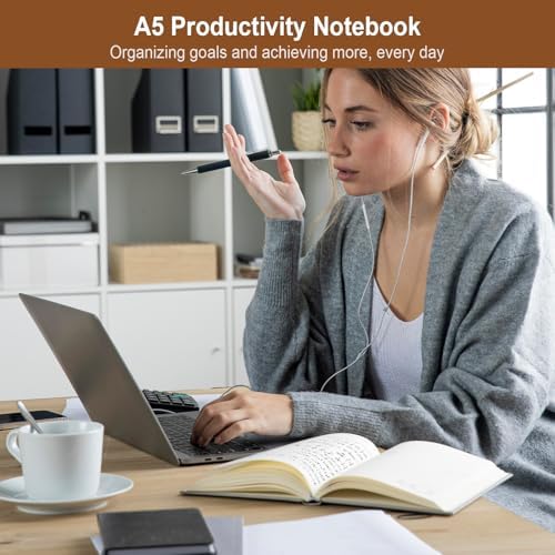 ViVin 3 Pack A5 Hardcover Lined Notebook,192 pg College Ruled 5.5x8.3