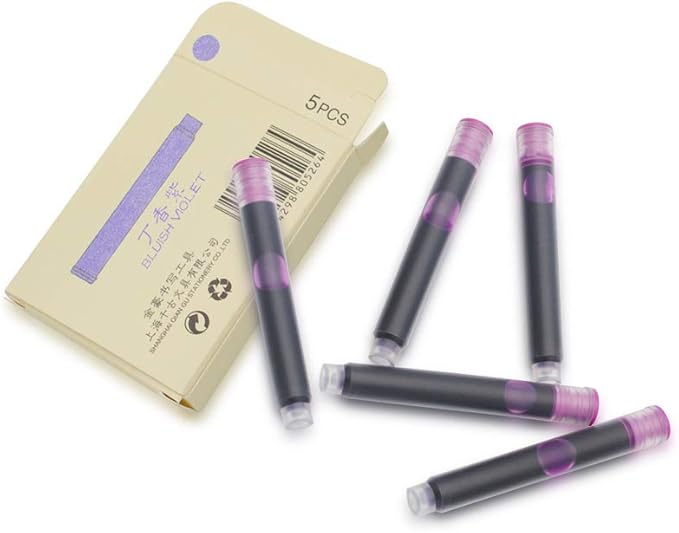 30pcs JINHAO Ink Cartridges Fountain Pen Refills for JINHAO and Baoer Pen Standard Size (Bluish Violet)