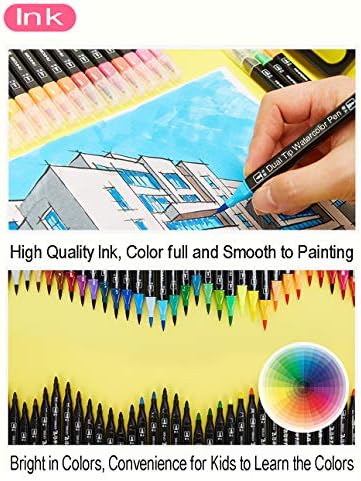 Dual Tip Markers for Kids, Washable Markers Set(36 Colours)