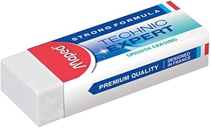 Maped Technic Expert Vinyl Eraser, Premium Soft Material, Latex Free, Pack of 2 (105849)
