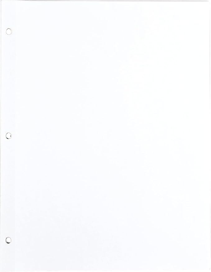 National Rip Proof Reinforced Filler Paper, 3-Hole, 8.5 X 11, Unruled, 100/pack,White