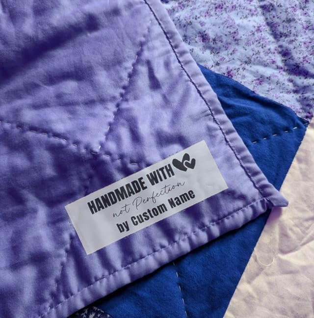 30-500 Custom Iron on or Sew on Labels, Personalized Sewing Labels, Fabric Tags for Handmade, Knitting, Quilting and Sewing Crafts, Name Tags for Clothes