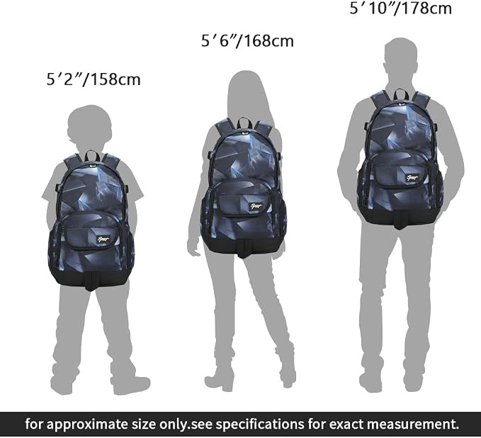 rickyh style School Backpack Travel Bag for Men & Women Lightweight College Back Pack with Laptop Compartmen