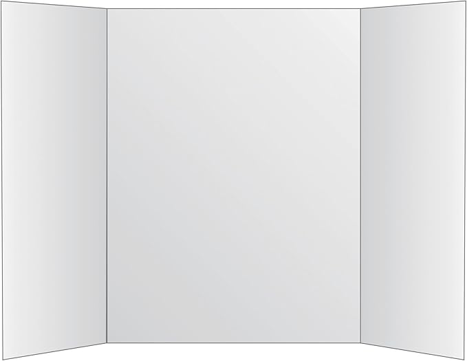 Royal Brites Two Cool Project Board, 2 Cool Colors Corrugated Board, 28x40 Inches, White, (12 Pack)