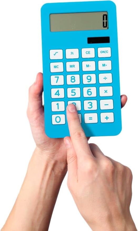 JAM PAPER Desktop Calculator - 10 Digit LCD Display - 3 3/4 x 6 3/4 Inches - Assorted Colors - Bulk 10/Pack