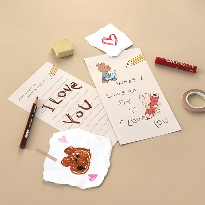 Monolike Happy and Lucky Littles Series.2 Mini Letter Paper and Envelopes Set - 8Type, 32 Letter Paper + 16 Envelopes…