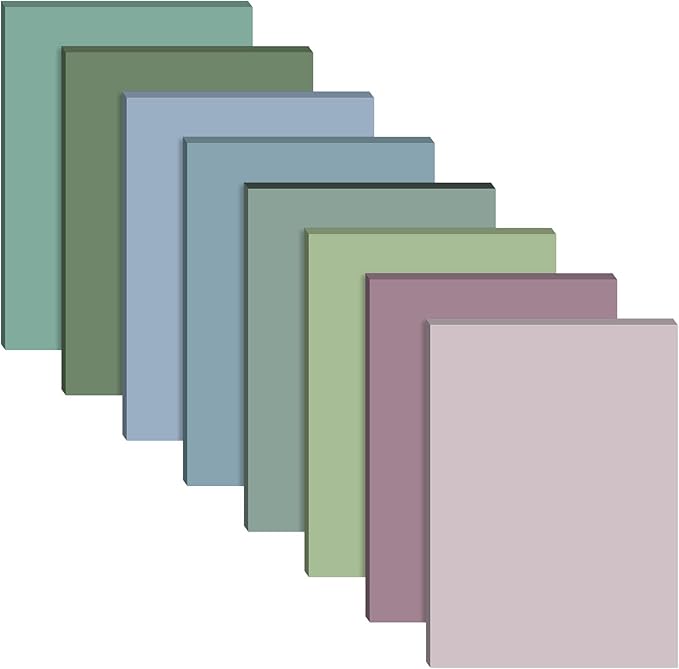 Yinder 4 x 6 Inch Transparent Sticky Notes Translucent Sticky Notes Waterproof Clear Self Memo Pad See Through Bible Journaling Accessories Office School Supplies(8 Pcs,Pastel)