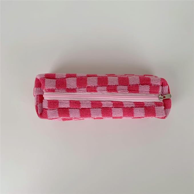 Pencil Case Pen Case Office College School Storage Bag Pouch Holder Box Organizer Makeup Pouch Cosmetic Bag Aesthetic Cute Pencil Case for Girls Boys Kids (Pink)