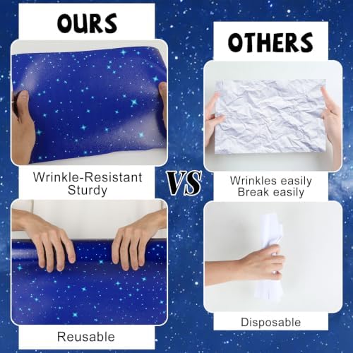 Blue Outer Space Bulletin Board Roll Non-Woven Fabric Poster 15.7" x65.6ft